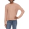 Aspen Space Dye Cable Sweater in Pink Htr