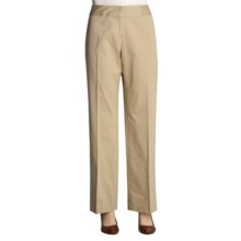 Atelier Stretch Cotton Pants - Zigzag Waistband (For Women) in Khaki - Closeouts