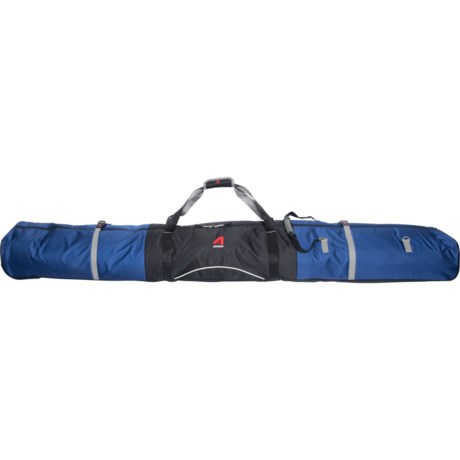 Athalon Wheeling Double Ski Padded Bag in Blue/Black