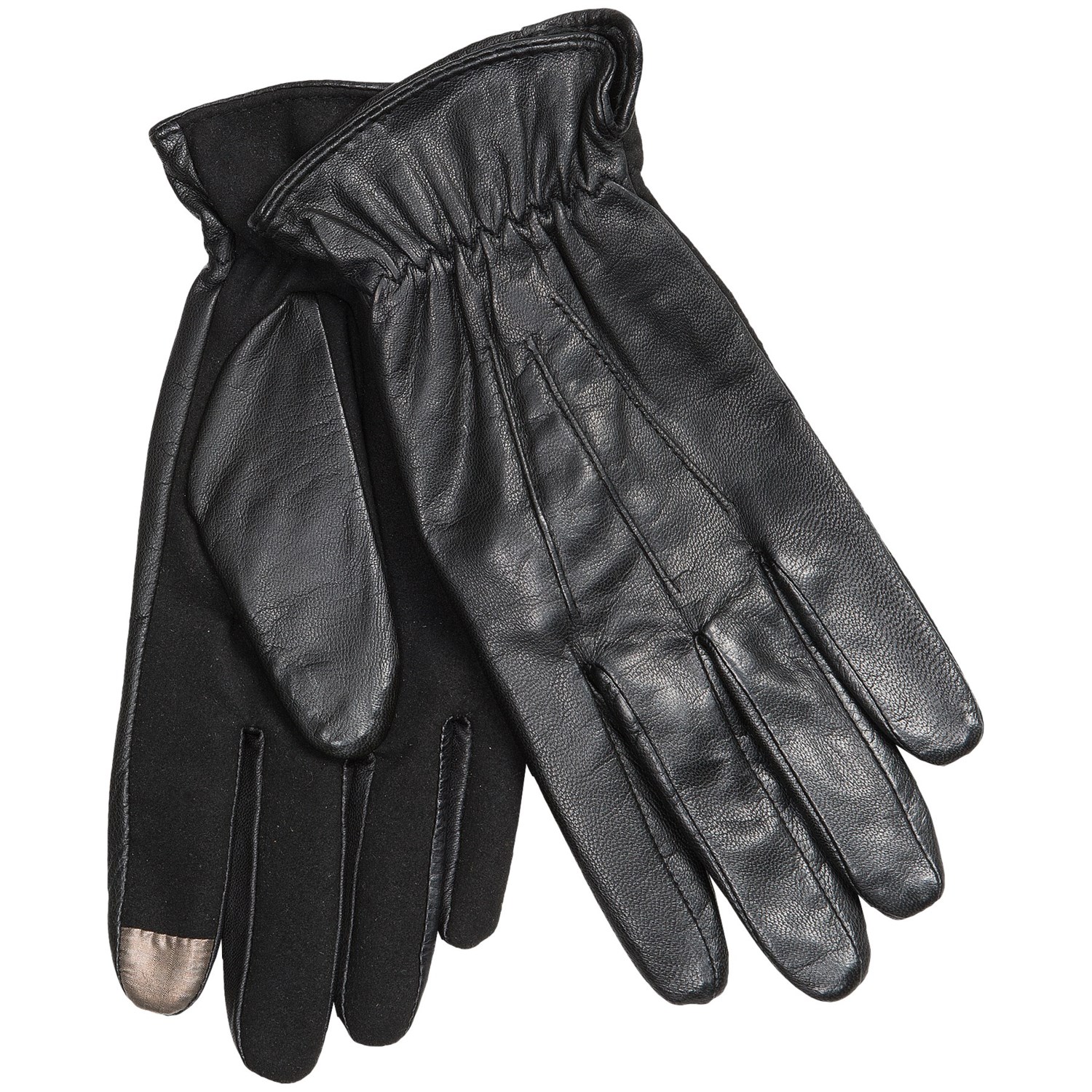 Auclair Glace Gathered-Cuff Leather Gloves (For Women) - Save 75%