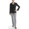 3770R_3 Audrey Talbott Belted Silk Tunic Shirt - Maude Jacquard, Long Sleeve (For Women)