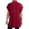9593W_3 August Silk Ribbed Tunic Sweater - Short Sleeve (For Women)