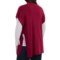 9593W_4 August Silk Ribbed Tunic Sweater - Short Sleeve (For Women)