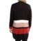 9593K_2 August Silk Striped Cardigan Sweater (For Women)