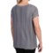 6896C_2 August Silk Tone-on-Tone Knit Shirt - Short Sleeve (For Women)