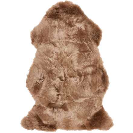 Auskin Australian Sheepskin Pelt Rug - 2x3’, Taupe in Taupe