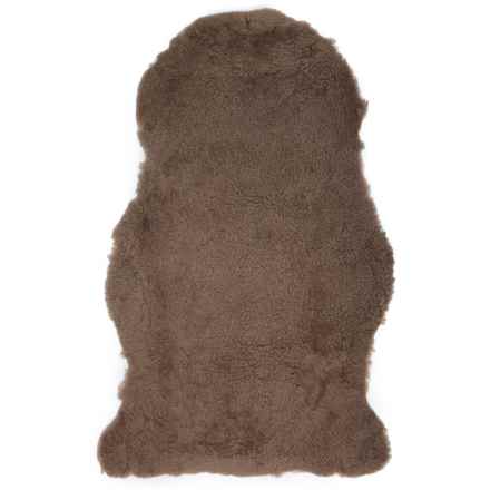 Auskin Curly Sheepskin Pelt Rug - 2x3’ in Mushroom - Closeouts