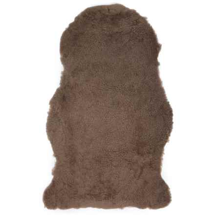 Auskin Curly Sheepskin Pelt Rug - 2x3’ in Mushroom
