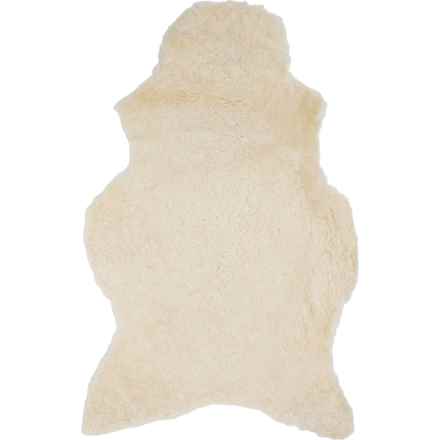 Auskin Curly Sheepskin Pelt Rug - 2x3’ in Sand - Closeouts