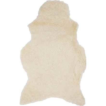 Auskin Curly Sheepskin Pelt Rug - 2x3’ in Sand