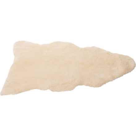 Auskin Curly Sheepskin Pelt Rug - 2x4’ in Sand