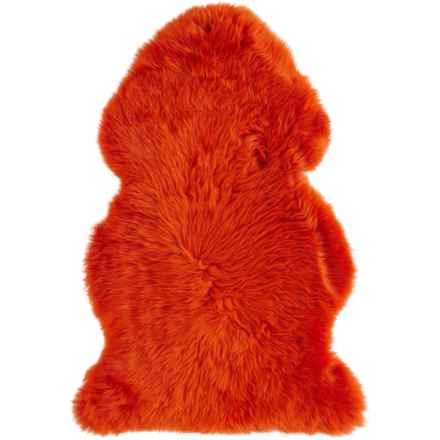 Auskin Long Wool Sheepskin Single Pelt Rug - 39.4x23.6” in Russet