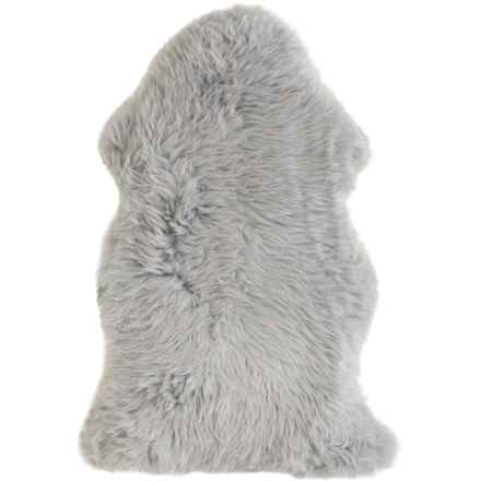 Auskin Long Wool Sheepskin Single Pelt Rug - 41.3x23.6” in Platinum