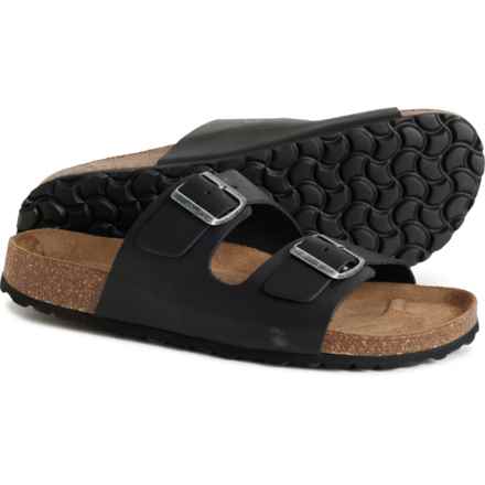 Autenti Made in Spain 2-Band Sandals - Leather (For Men) in Black