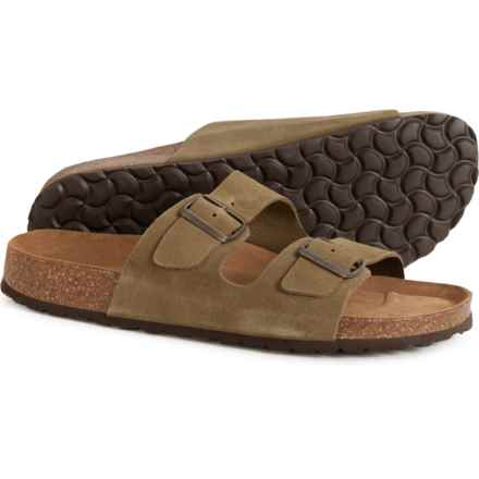 Autenti Made in Spain 2-Band Sandals - Leather (For Men) in Olive