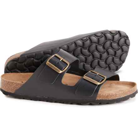 Autenti Made in Spain 2-Band Sandals - Leather (For Women) in Black