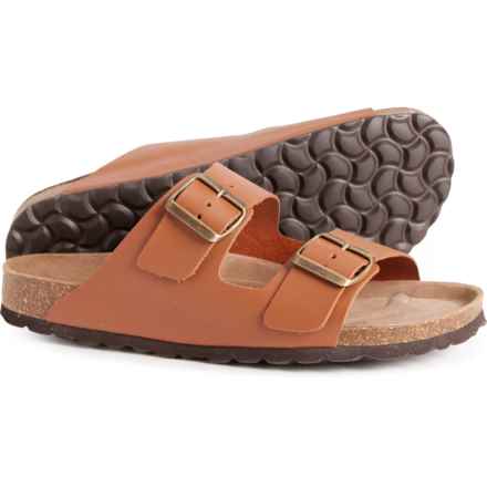 Autenti Made in Spain 2-Band Sandals - Leather (For Women) in Cognac