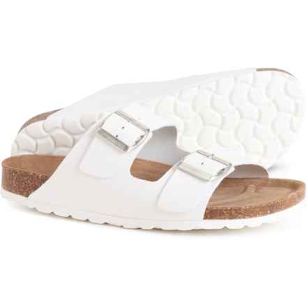 Autenti Made in Spain 2-Band Sandals - Leather (For Women) in White