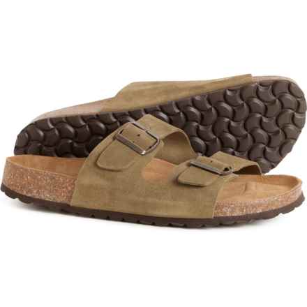 Autenti Made in Spain 2-Band Sandals - Suede (For Men) in Olive