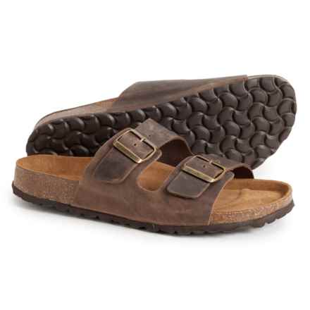 Autenti Made in Spain Crazy Horse 2-Band Sandals - Leather (For Men) in Taupe