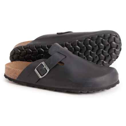 Autenti Made in Spain Crazy Horse Clogs - Leather (For Men) in Black