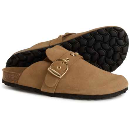 Autenti Made in Spain RM Studded Clogs - Suede in Taupe
