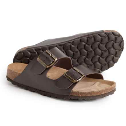 Autenti Made in Spain Two-Band Sandals - Leather (For Women) in Brown
