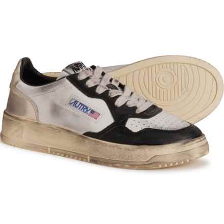 AUTRY Medalist Super Vintage Low Sneakers - Leather (For Women) in White / Black / Platinum