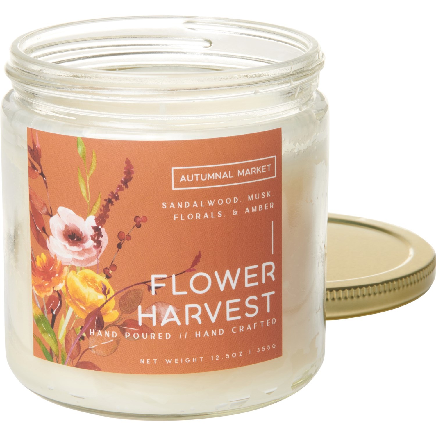 AUTUMNAL MARKET Flower Harvest Scented Candle 12.5 oz. Save 44