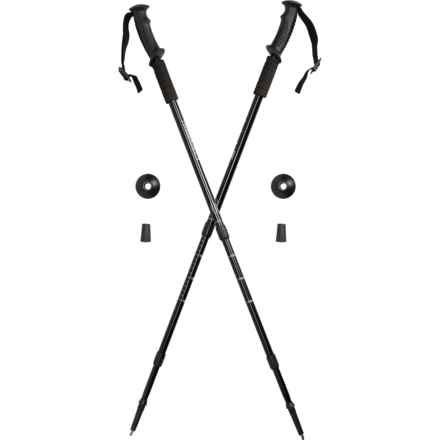 Avalanche Adjustable Aluminum Trekking Poles - Pair in Black