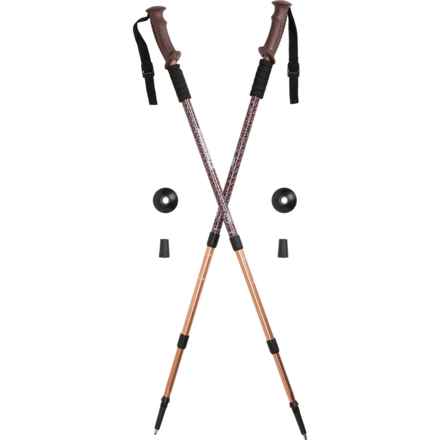 Avalanche Adjustable Aluminum Trekking Poles - Pair in Leopard