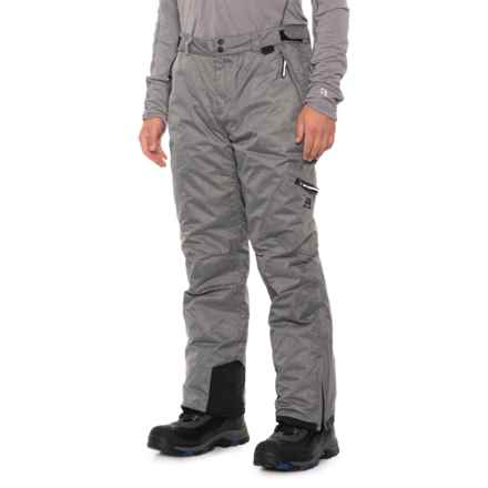 Avalanche Adjustable Waist Cargo Pocket Ski Pants - Waterproof, Insulated in Heather Charcoal