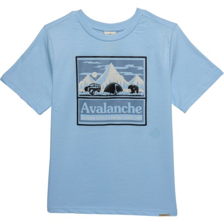 Avalanche Big Boys Logo T-Shirt - Short Sleeve in Light Blue