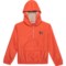 Avalanche Big Boys Packable Magic Rain Anorak Jacket - UPF 50, Zip Neck in Orange