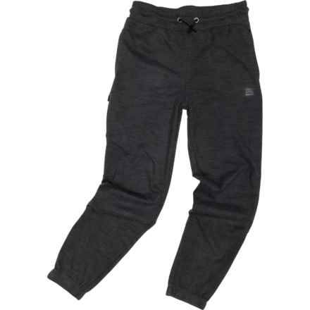 Avalanche Big Boys Stretch-Fleece Joggers in Black Heather