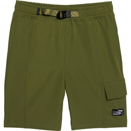 Avalanche Big Boys Woven Cargo Utility Shorts in Olive