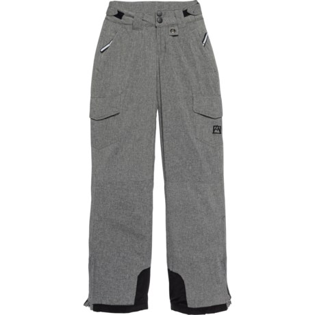 Avalanche Big Girls Cargo Snow Pants - Waterproof, Insulated in H Charcoal