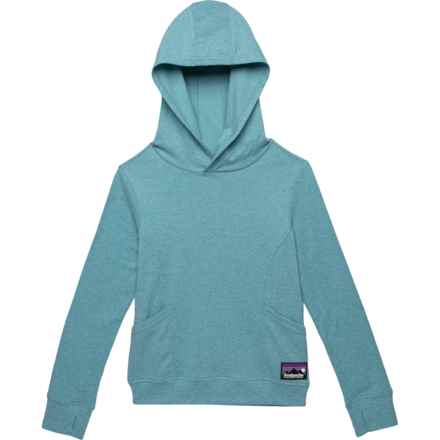 Avalanche Big Girls Pullover Hoodie in Aqua Sea Heather
