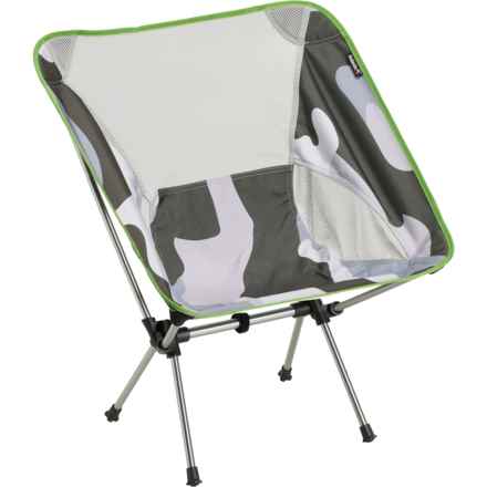 Avalanche Collapsible Aluminum and Mesh Chair in Grey Camo W/ Lime