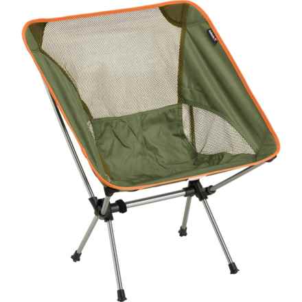Avalanche Collapsible Aluminum and Mesh Chair in Olive W/ Orange