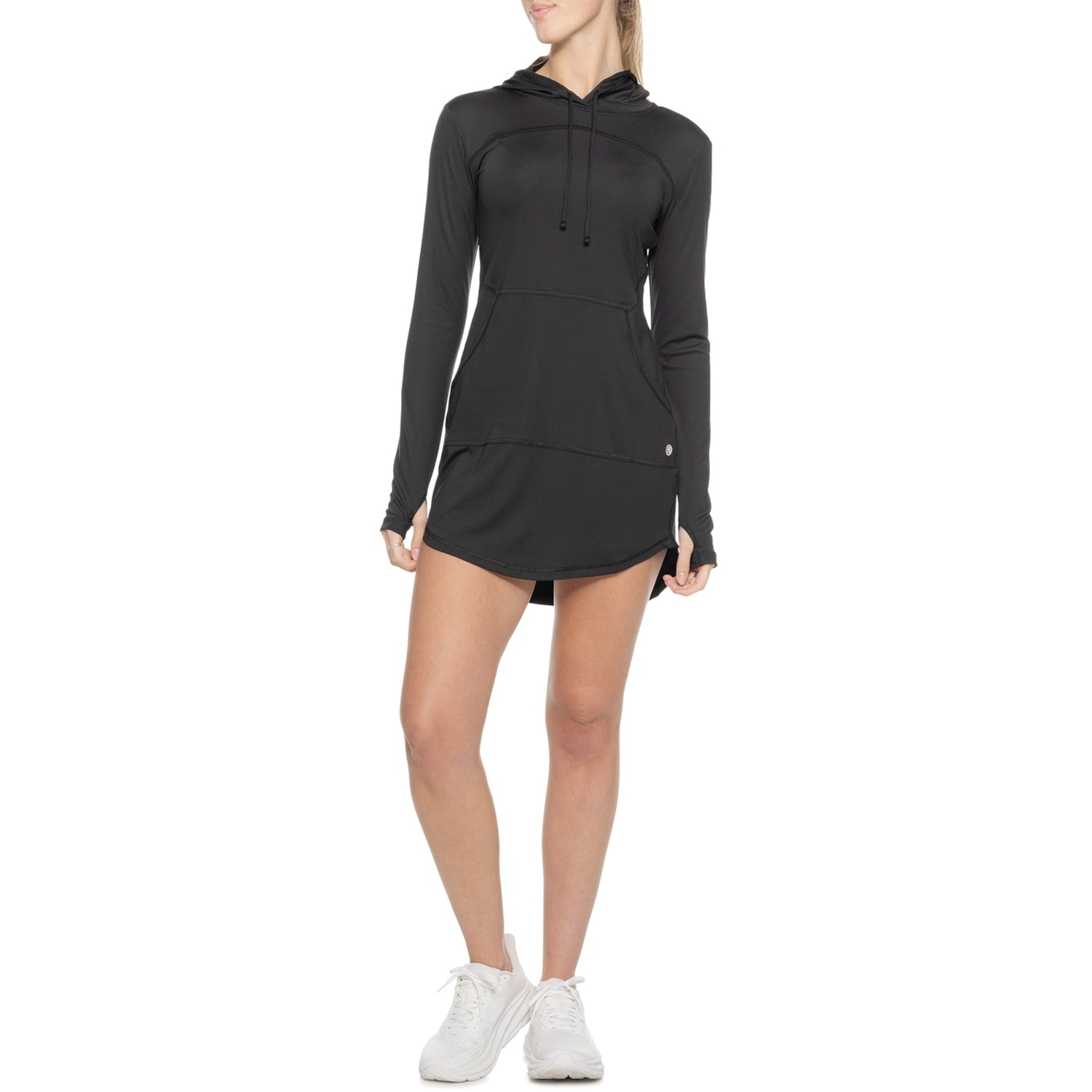 long sleeve hooded mini dress Womens Casual Long Sleeve Hooded Sweater Dress Ladies Stretch Hoodie Mini Dress