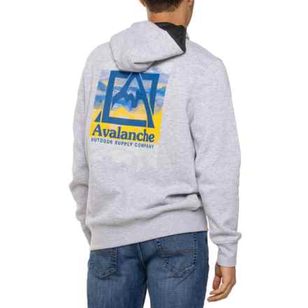 Avalanche Graphic Fleece Hoodie in Heather Gray