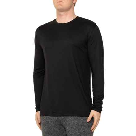 Avalanche Knit Crew Neck Lounge Shirt - Long Sleeve in Black