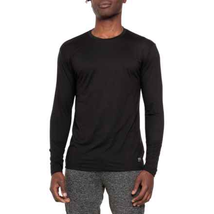 Avalanche Knit Crew Neck Lounge Shirt - Long Sleeve in Black