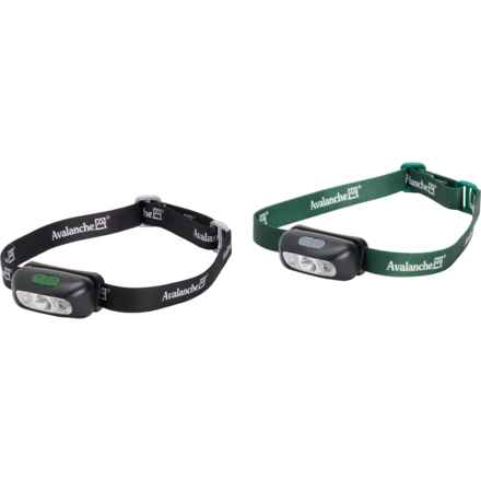 Avalanche LED Headlamp - 2-Pack, 60 Lumen in Black/Forest Green