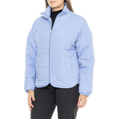 Avalanche Lightweight Box Quilted Puffer Jacket - Insulated in Hydrangea