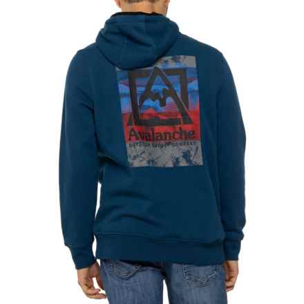 Avalanche Logo Graphic Fleece Hoodie in Deep Indigo