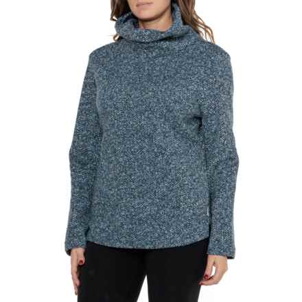 Avalanche Marled Cowl Neck Sweater in Ensign Blue