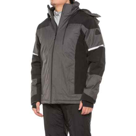 Avalanche Metallic Mesh Ski Jacket - Waterproof, Insulated in Charcoal