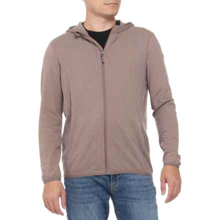 Avalanche Mini Cord Outdoor Cashmere-Like Hoodie - Full Zip in Dark Coco